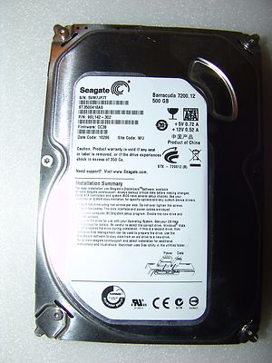 Seagate,  ST3500418AS,  Barracuda 7200.12,  500GB Internal HD,  