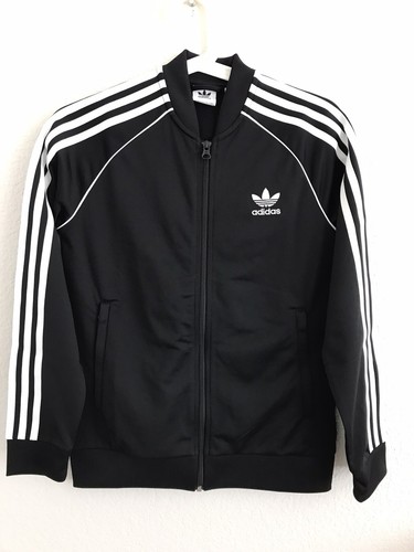 Adidas Originals Black Bomber Jacket Size Youth 11-12 fits