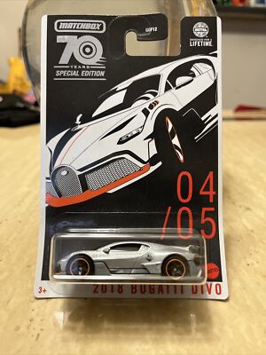 MATCHBOX  70 YEARS  SPECIAL EDITION  2018 BUGATTI DIVO  04/05  SILVER   NEW !