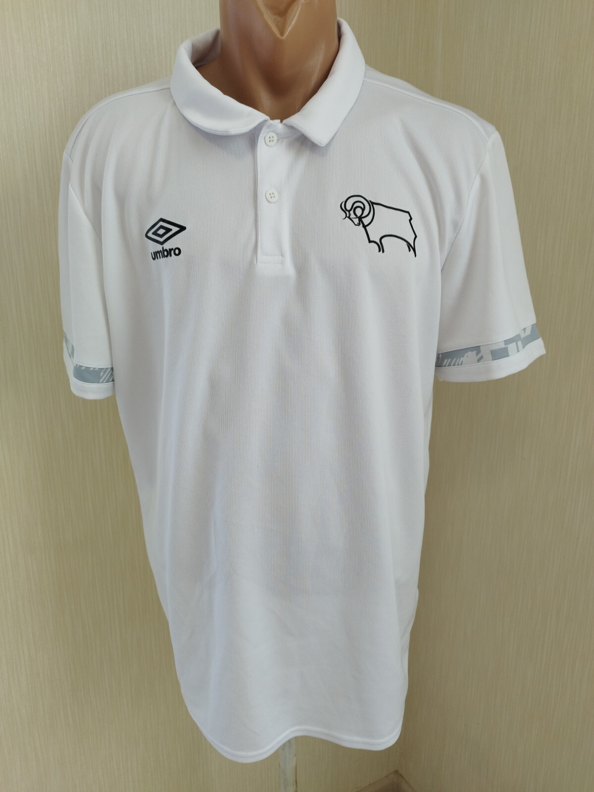 Derby County football jersey polo shirt Umbro size L | eBay