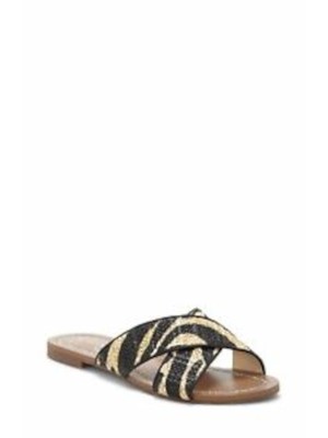 

JESSICA SIMPSON Женские черные шлепанцы Zebra Elaney с круглым носком 8,5 м, Черный, JS-ELANEY2