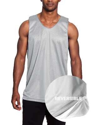 Mens Basketball Jersey Mesh Tank Top Premium Practice Sports Team Reversible