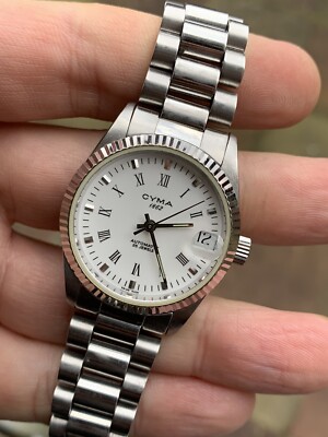 cyma day date automatic 25 jewels