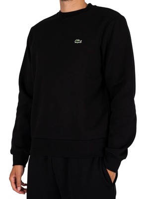 

Мужская толстовка с логотипом Lacoste, черная, Черный