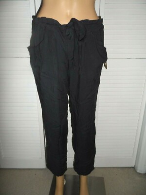 SALE Cool Rewind size 9 navy blue belted waist roll tab leg pants juniors NWT