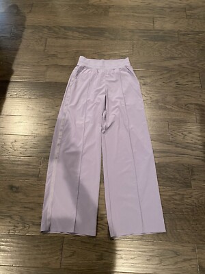 Athleta Nolita Wide Leg Pull On Pants Periwinkle Lavender Womens 8 Athleisure