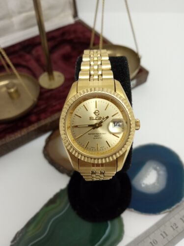 Vintage Elgin Gold Tone Quartz Analog Ladies Watch EC 400 Vintage Elgin Gold Tone Quartz Analog Ladies Watch EC 400