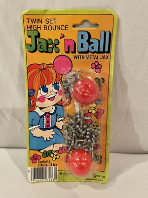 NEW Vintage 1975 Jax 'N Ball With Metal Jax Twin Set High Bounce Imperial Toy