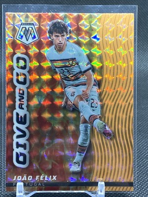 2021-22 Mosaic Road to World Cup JOAO FELIX Give and Go Portugal Orange Parallel