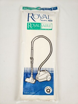 Royal Aire AiroPro 2000 Type Q  7 Vacuum BAGS & 1 Filter New Sealed Package NOS