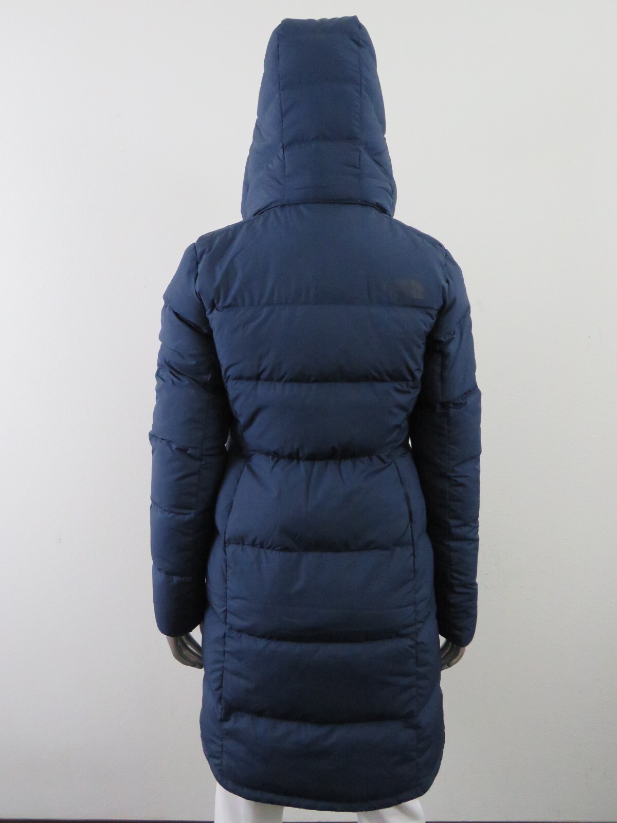Pre-owned The North Face Womens  Metropolis Parka Long Down Warm Jacket - Summit Navy In Summit Navy Blue / Asphalt Grey Logo