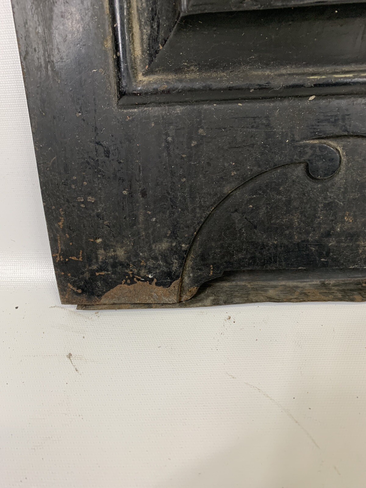 Antique Cast Iron Summer Cover Fireplace Ornate Arch Grapes