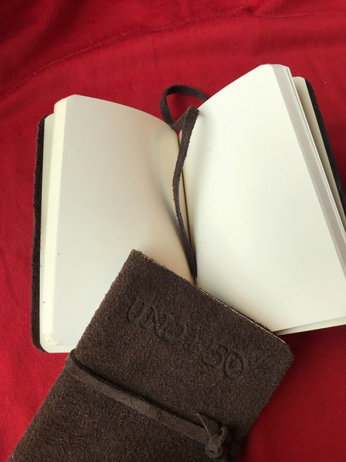 NEW UNO de 50 RARE Limited Edition Embossed Suede Pocket Journal & UNOde50 Pouch