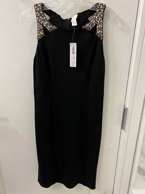 Chico's Embellished Cut-out dress, Chico's size 000 (Misses 0) NWT black