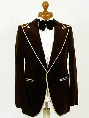 HANDMADE HERREN BRAUNE RAUCHEN JACKEN SAMT DESIGNER BRÄUTIGAM HOCHZEIT PARTY WEAR BLAZER