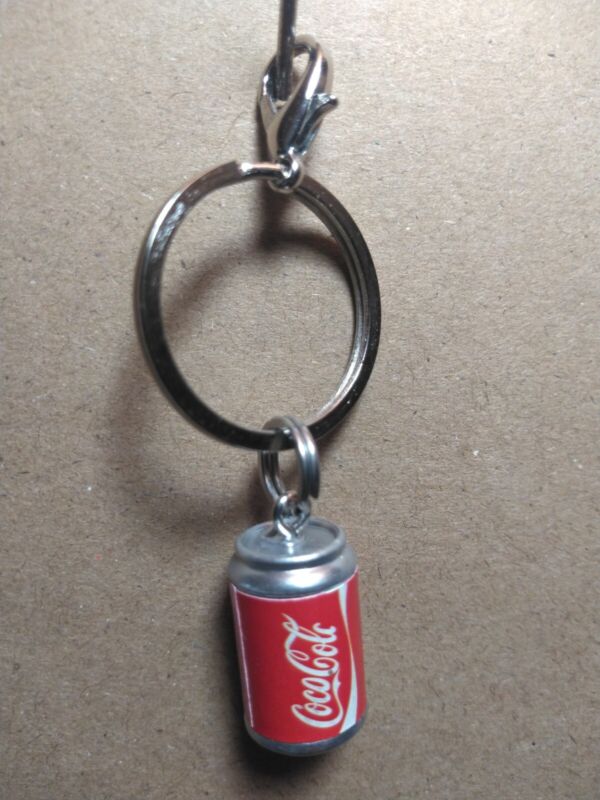 Red Can Pop Soda Can Backpack Cell Phone Charm Zipper Pull Keychain Clasp