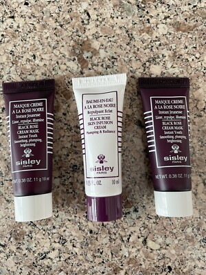 3X Sisley Black Rose Skin Infusion Cream 1X 10ml & 2 Plumping Mask 10ml =30ml