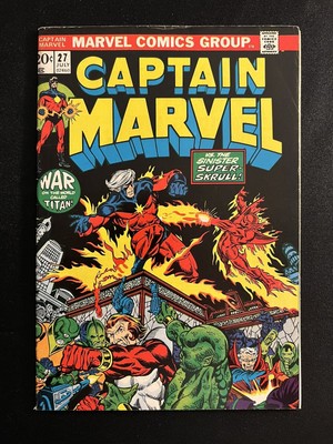 Captain Marvel #27 - 1st Eros, 2nd Drax, 3rd Thanos 1973