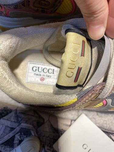 Pre-owned Gucci Authentic  Ultrapace Sneakers Size 35 In Yellow