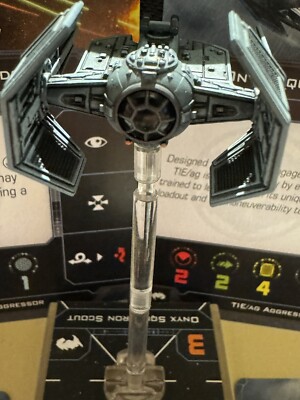 TIE/ag Aggressor - Star Wars X-Wing Miniatures With Dial, Pilots, And Stand