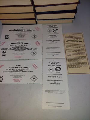  Official Appalachian Trail Guides Guidebooks Water Resistant Topo Maps...