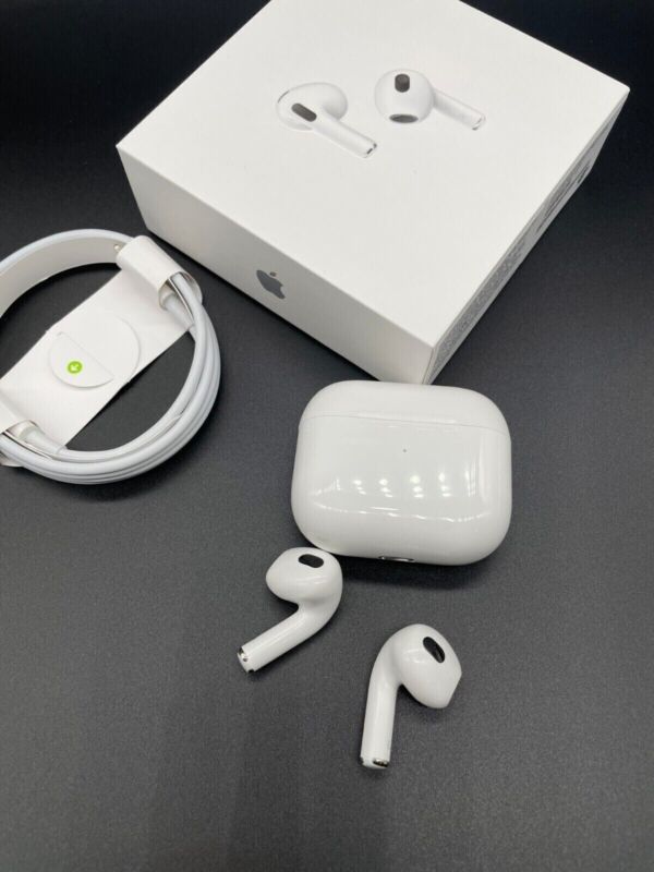 Αpplе 3rd Generation Bluetooth Headsets + Wireless Charging Box White