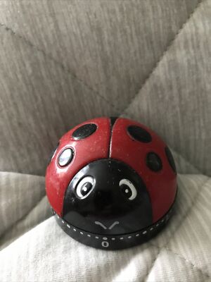 Cute Ladybug Shape Kitchen Timer 60 Minutes Timer With Loud Mechanical