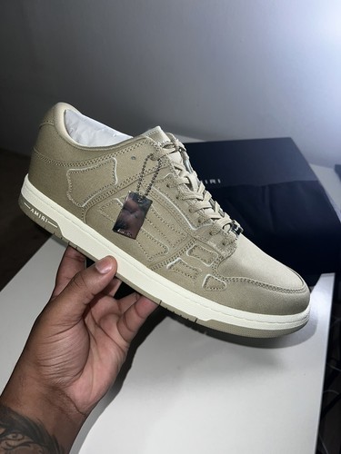 Pre-owned Amiri Chunky Canvas Skeleton Low Top Sneakers In Beige