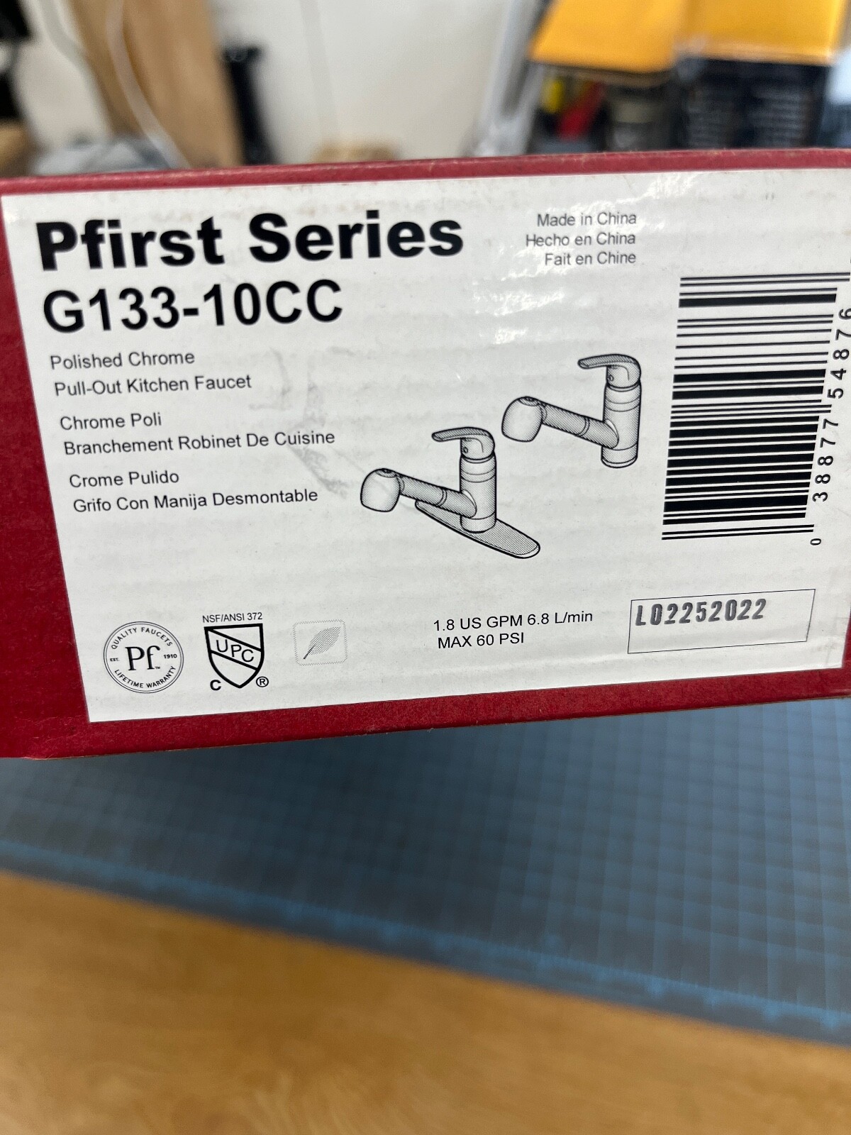 Pfister G133-10CC Pfirst Series 1-Handle Pull-Out Kitchen Faucet Polished Chrome