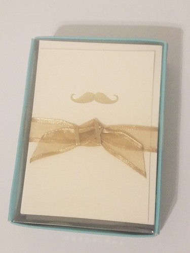 Graphique 10 Blank Cards & Envelopes Mustache lot of 2 boxes Thank you