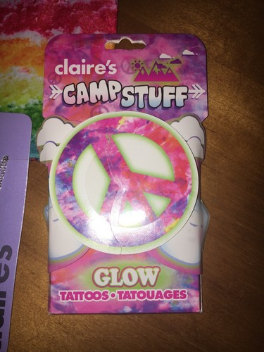 Claire’s Tattoo Jewelry Necklace Earring Ring Bag Justice Stickers Lot Easter