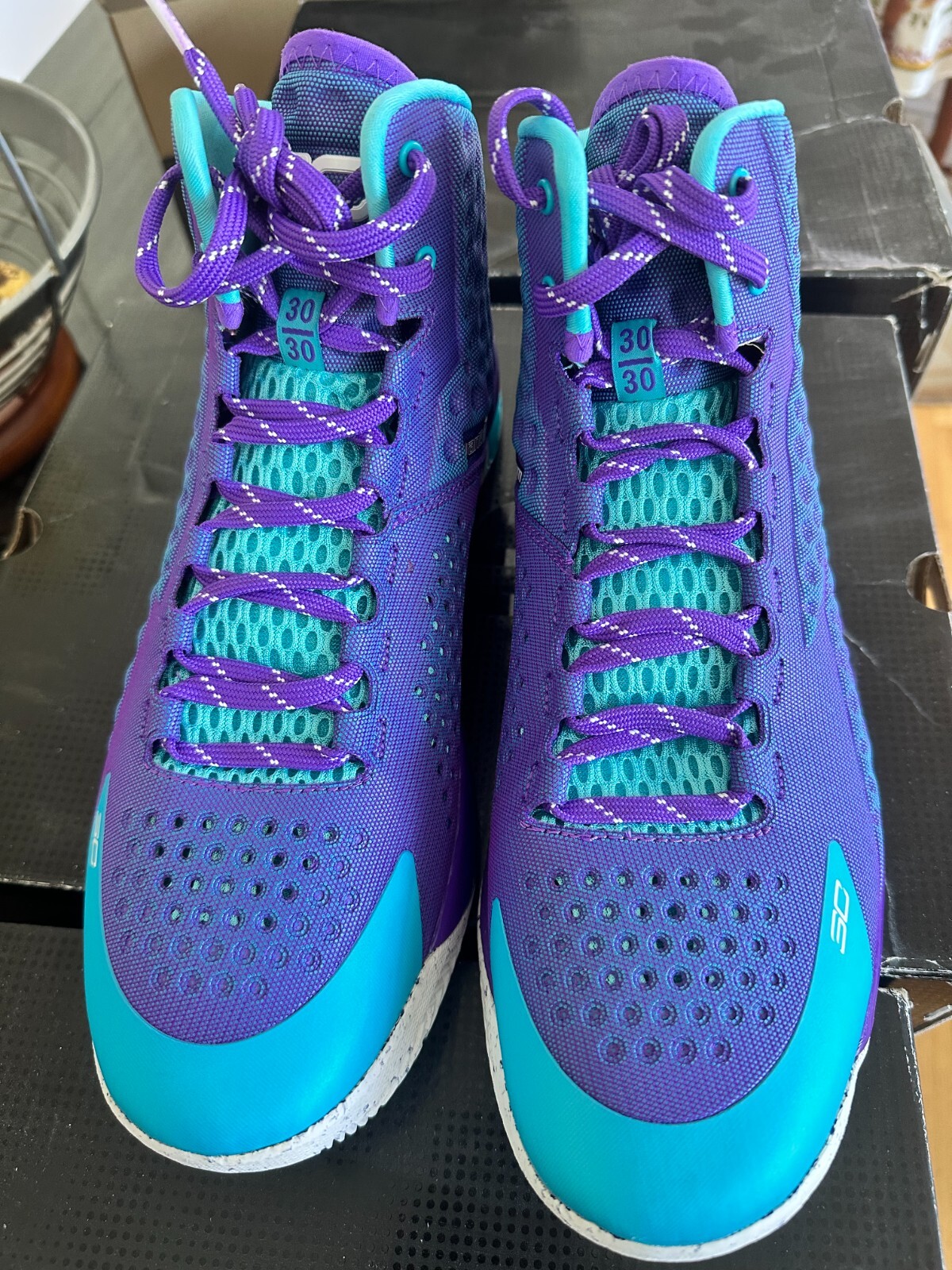 Pre-owned Under Armour Curry 1 Retro 2022 Mid (size 12 ) Father To Son Basketball Shoes In Purple
