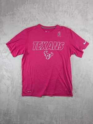 Nike Houston Texans Official NFL Apparel Breast Cancer Awareness T-Shirt Size XL