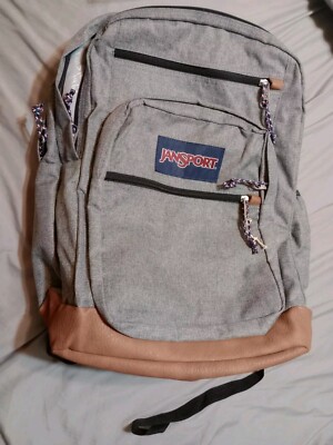 JanSport Cool Backpack, with 15-inch Laptop Sleeve - Grey Letterman