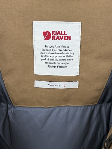 Pre-owned Fjall Raven Fjallraven Womens Singi Down Jacket Buckwheat Brown Size Large