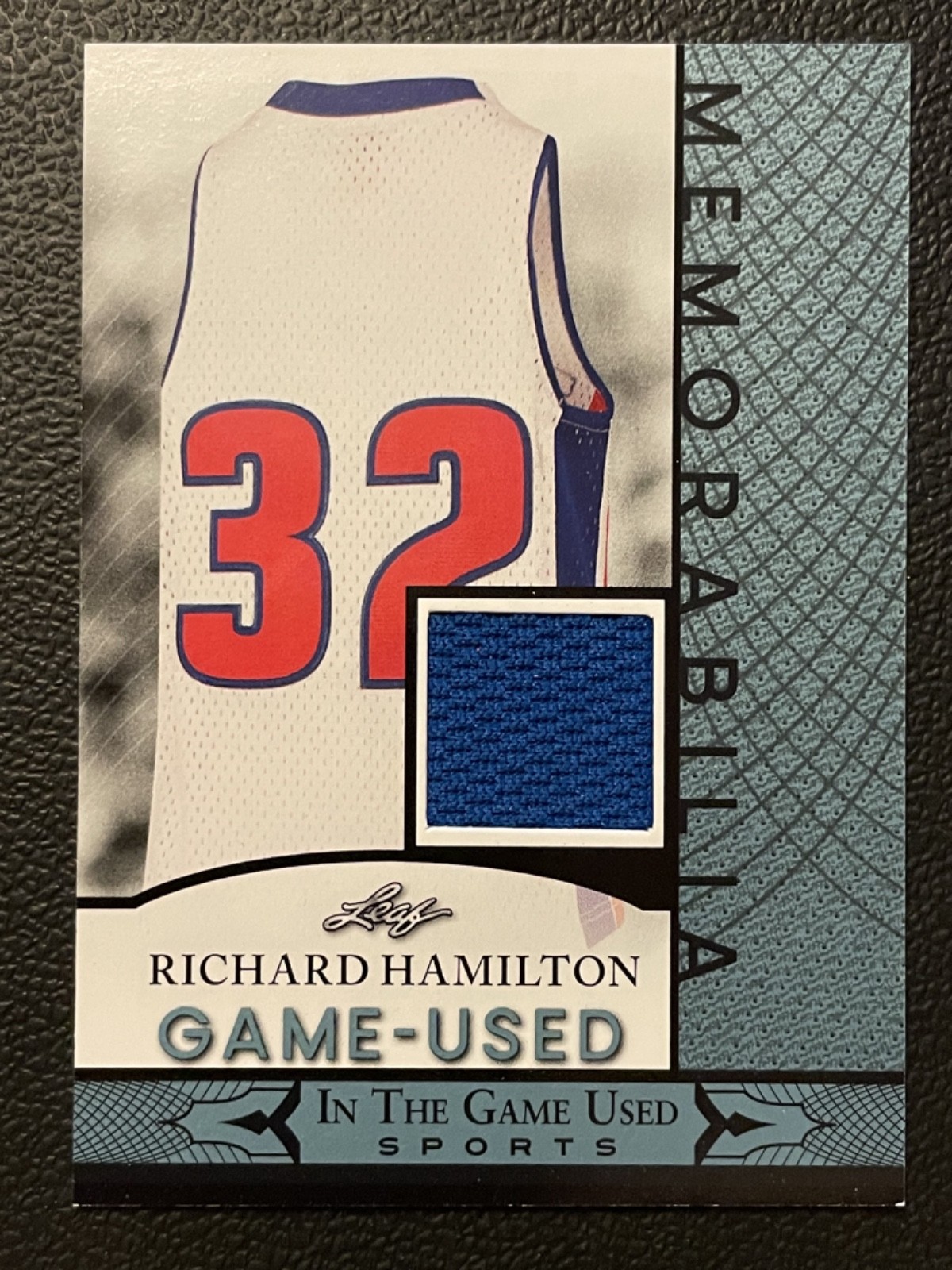 2024 Leaf In The Game Used Memorabilia Blue Richard Hamilton Jersey