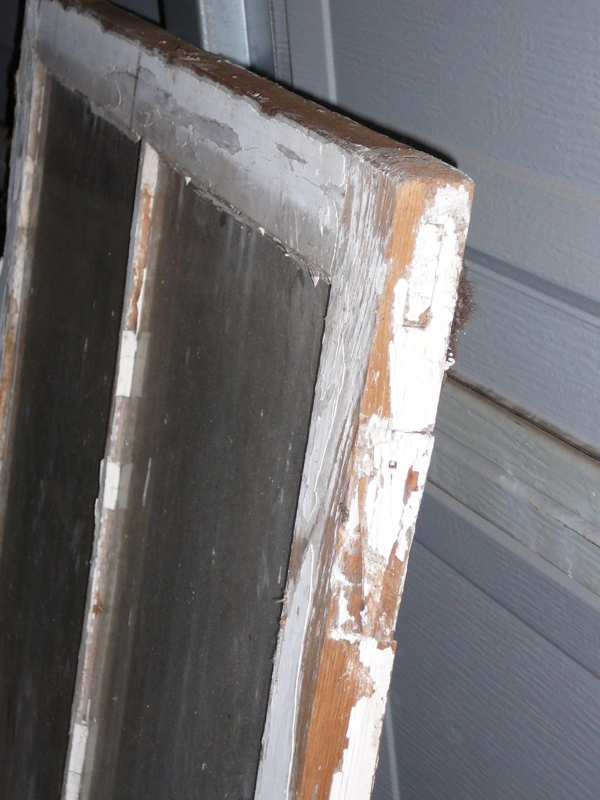 NICE! Old Wood Window 4 Glass Panes 47x28 Sash.Photo Frame Vintage Antique Solid