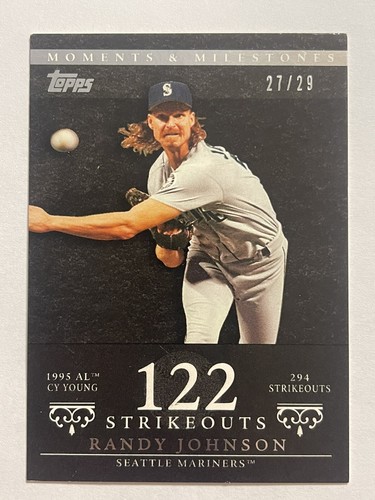 Randy Johnson 2007 Topps Moments & Milestones '95 AL Cy