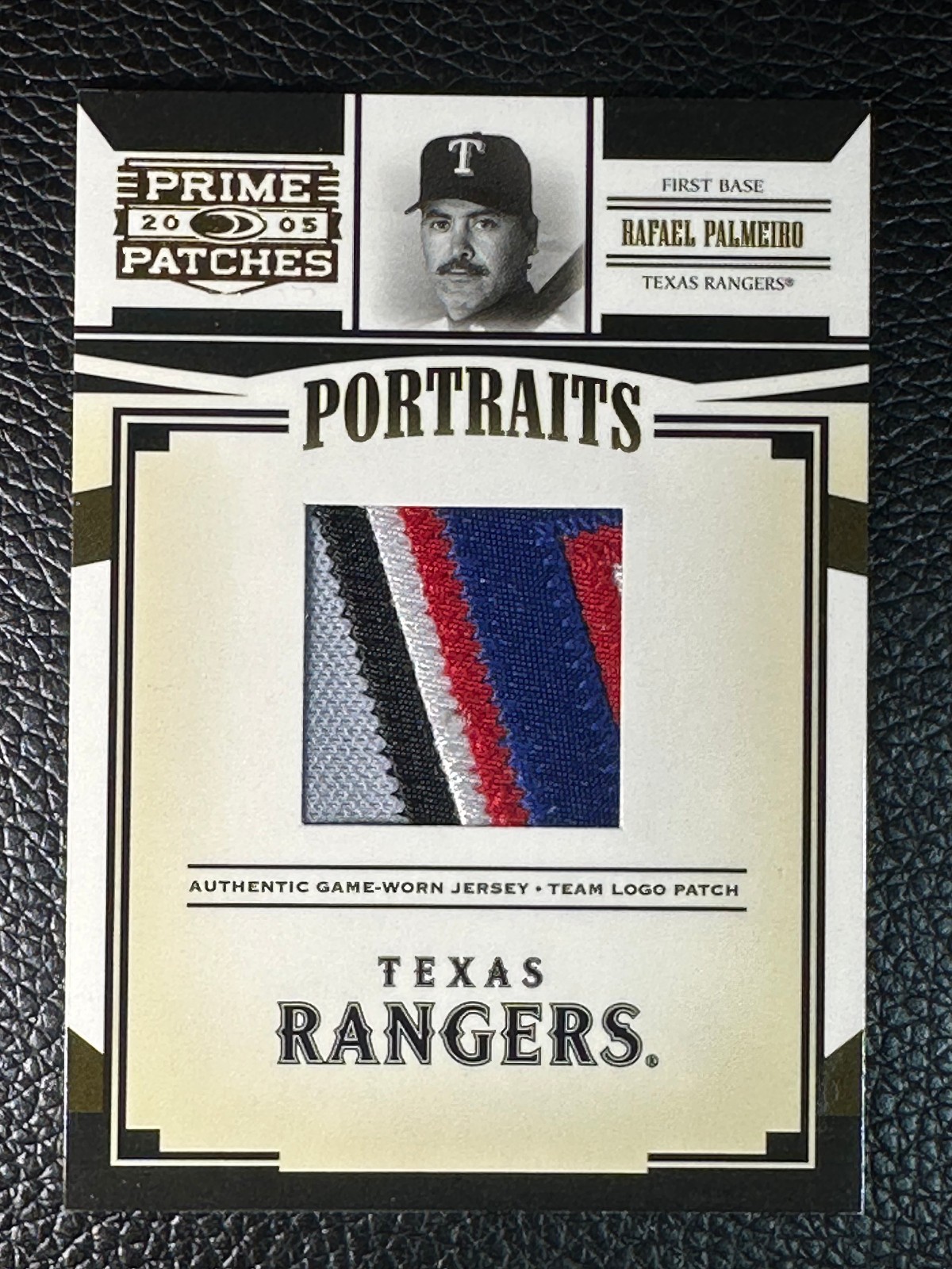 2005 Donruss Prime Patches Portraits Rafael Palmeiro 34/36 Game Worn Patch