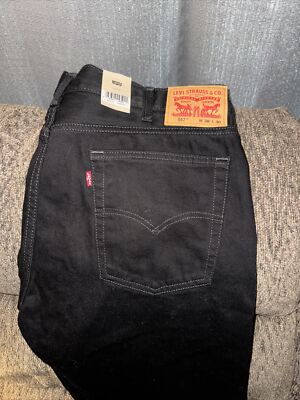 Levis 517 Boot Cut Black Jeans Mens 38x30 Dark Wash Cotton NWT
