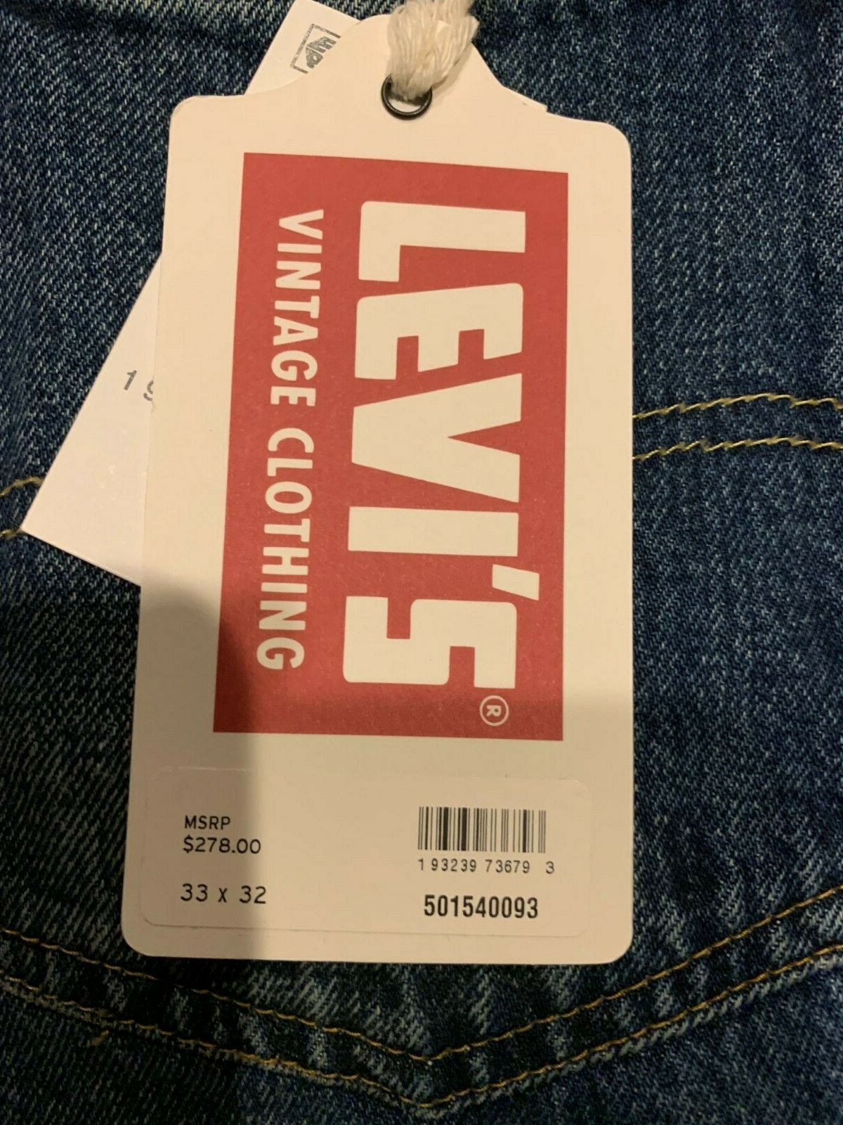 Pre-owned Levi's Lvc 1954 501z Xx Selvedge Jeans 33x32 Rt$278 0093 U44 In Blue