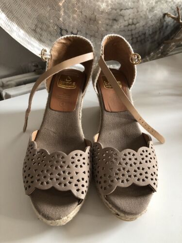 KANNA Damen Schuhe Sandalen Espardilles KV7003 Gr 37 40 Braun Leder NP 120 NEU KANNA Damen Schuhe Sandalen Espardilles KV7003 Gr 37 40 Braun Leder NP 120 NEU