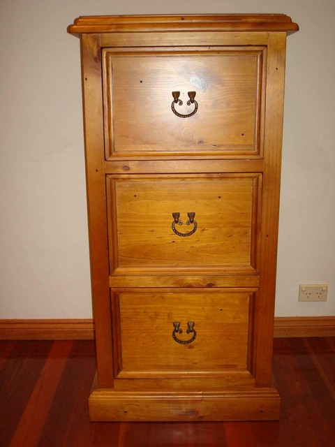 Pine Filing Cabinet 3 Drawer in New Condition ...