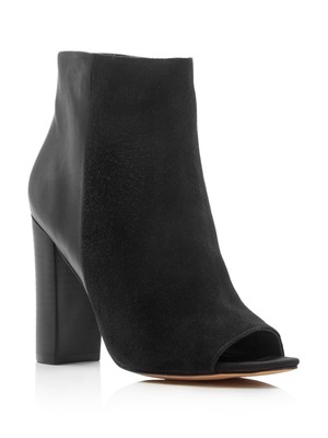 

SAM EDELMAN Женские черные кожаные ботильоны Comfort Yarin с открытым носком на блочном каблуке 9,5 м, Черный, E5006M1