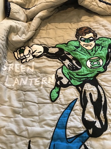 Pottery barn kids Dc Comic Lot Quilt Twin Superhero Pillow Cases Canvas Prints
