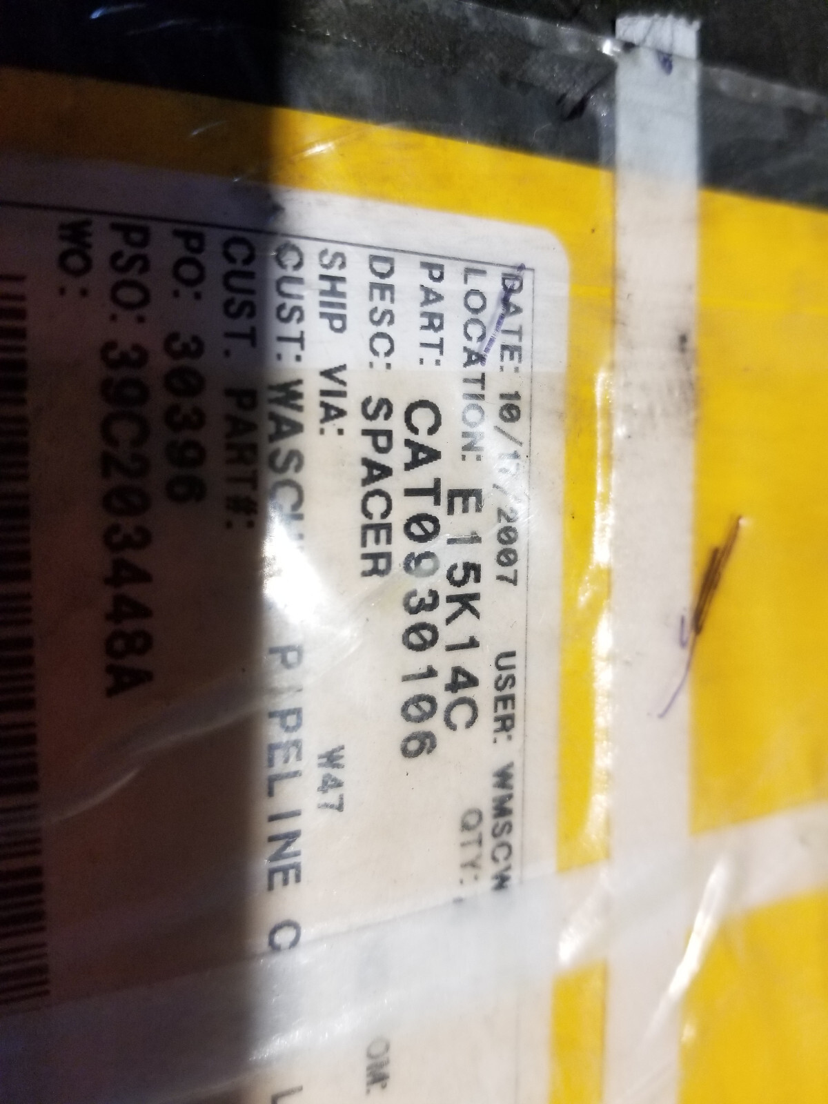 093-0106 CAT 0930106 CATERPILLAR SPACER - Picture 2 of 3