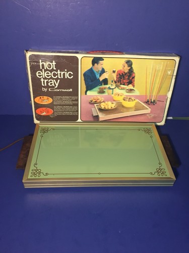 Vintage Retro 1971 Cornwell Hot Electric Tray Food Warmer Model 1418 Harvest Gol