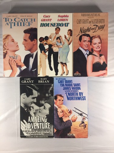 Cary Grant Movie Lot, 11 Classic VHS Video Cassette Movies With Cases