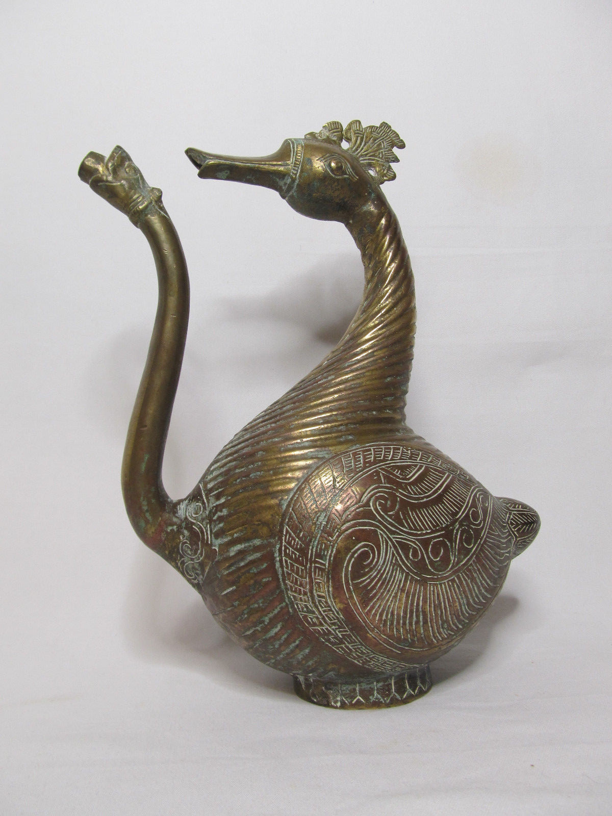 15th-17th C. Ewer Mughal Aquamanile Goose Deccan Islamic Persian Aftaba Dullah