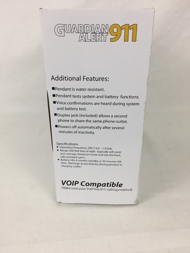 Guardian Alert 911 LogicMark - 30511 Senior Life Emergency System VoiP DECT 6.0